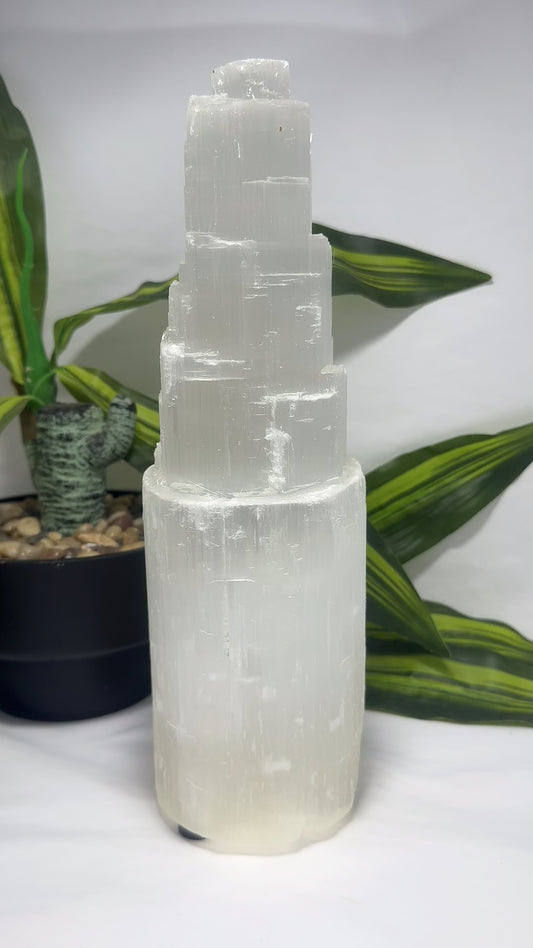 Large Selenite Tower with light base 2.4kgs