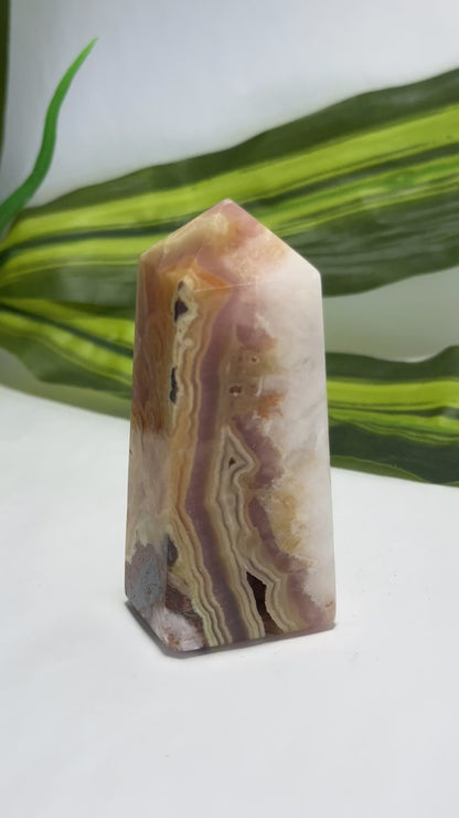 Pink Aragonite Tower 156g