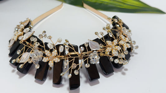 Obsidian Gold Tiara