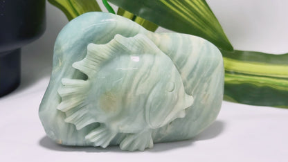 Amazonite Fish Carving 506g