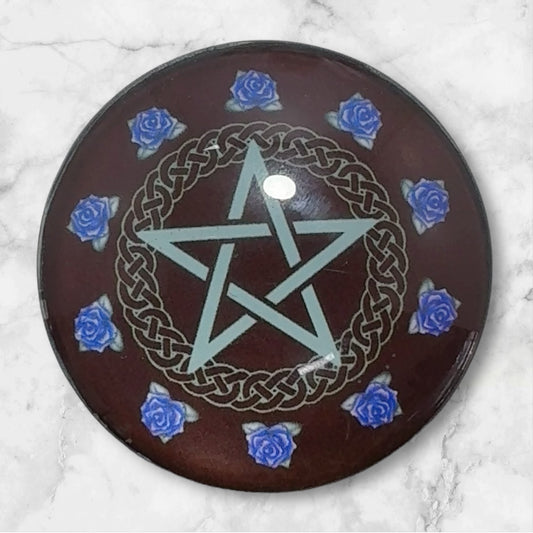 Purple Rose Pentagram Magnet