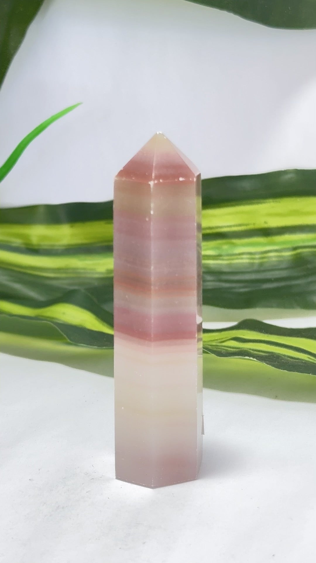 Pink Pistachio Calcite Point 86g