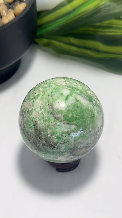 Green Apple Jadeite Sphere 614g