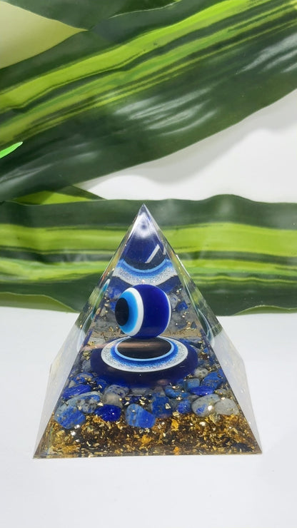 All Seeing Evil Eye Orgonite Pyramid