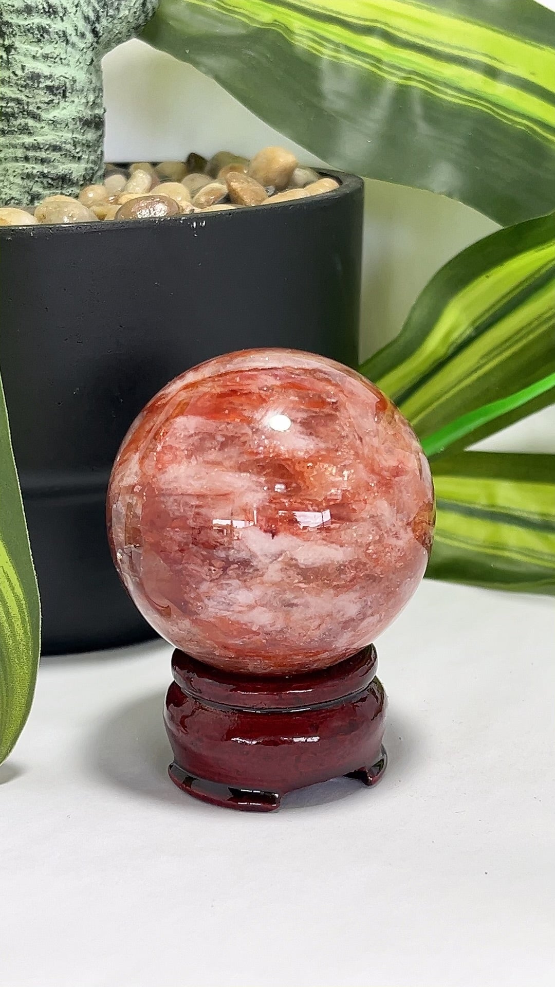 Fire Quartz Sphere 260g