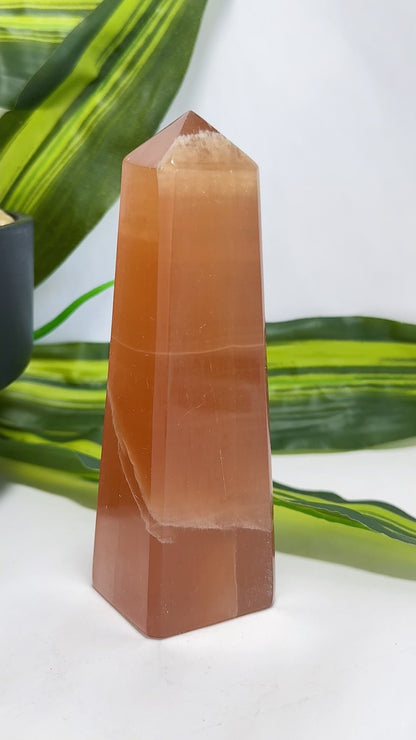 Honey Calcite Tower 348g