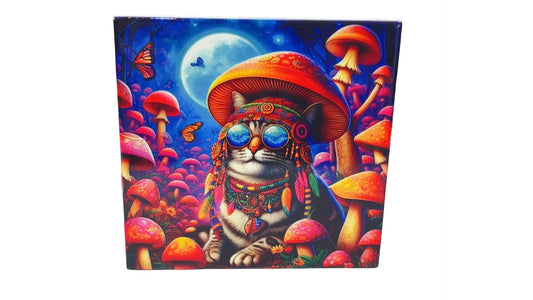 Trippin Mushroom Cat Trivet