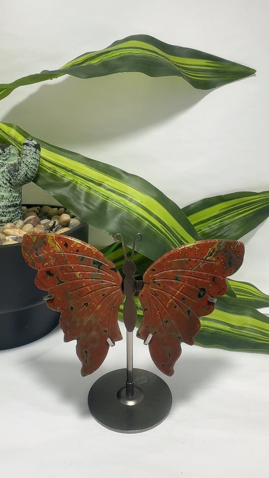 Jasper Butterfly on Stand 3pc 150g