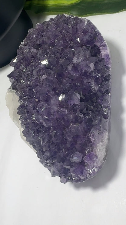 Amethyst Cluster Freeform with Calcite 1.3kg