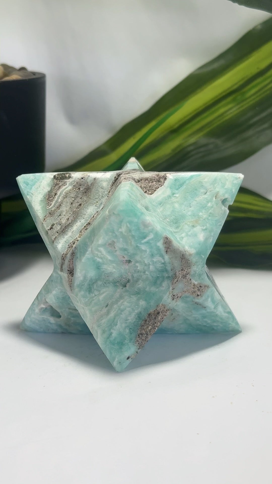 Blue Aragonite Merkaba 454g