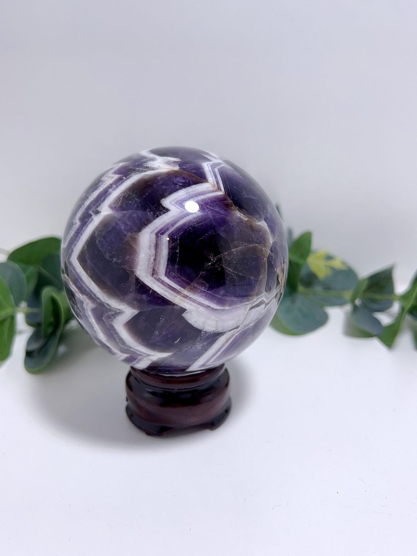 Chevron Amethyst Sphere 659G