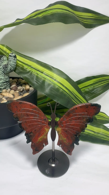 Jasper Butterfly on Stand 3pc 150g