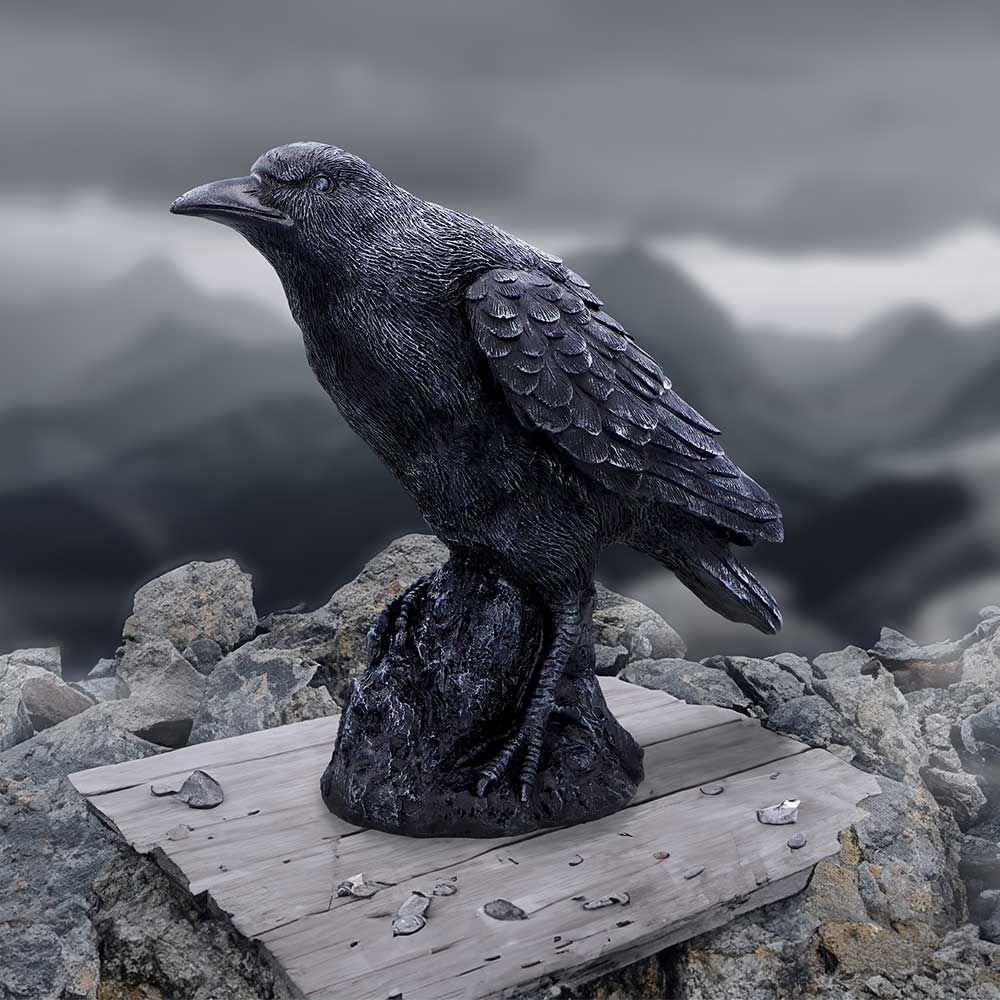 Raven Messenger Figurine 25cm