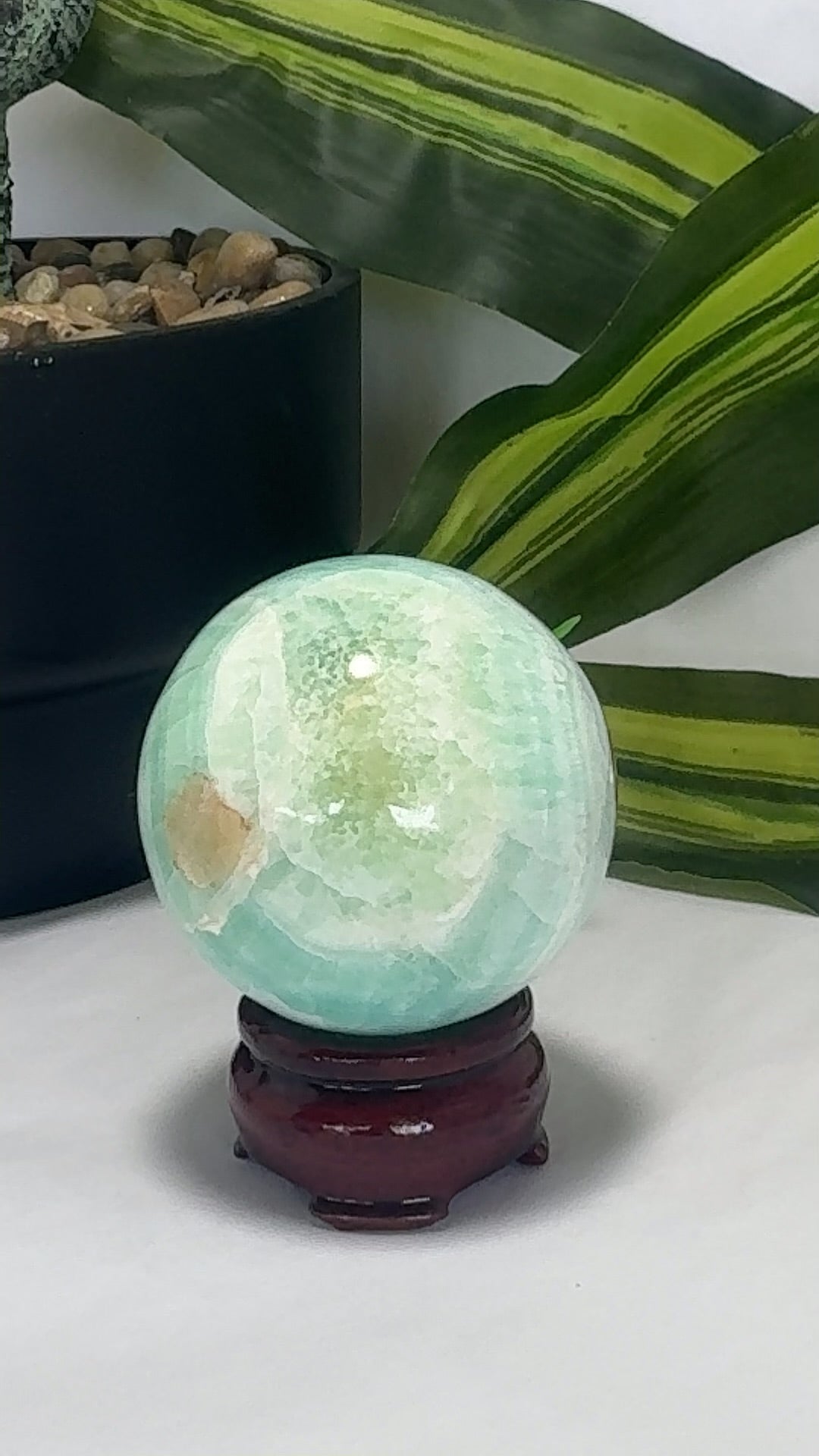 Blue Carribean Calcite Sphere 284g