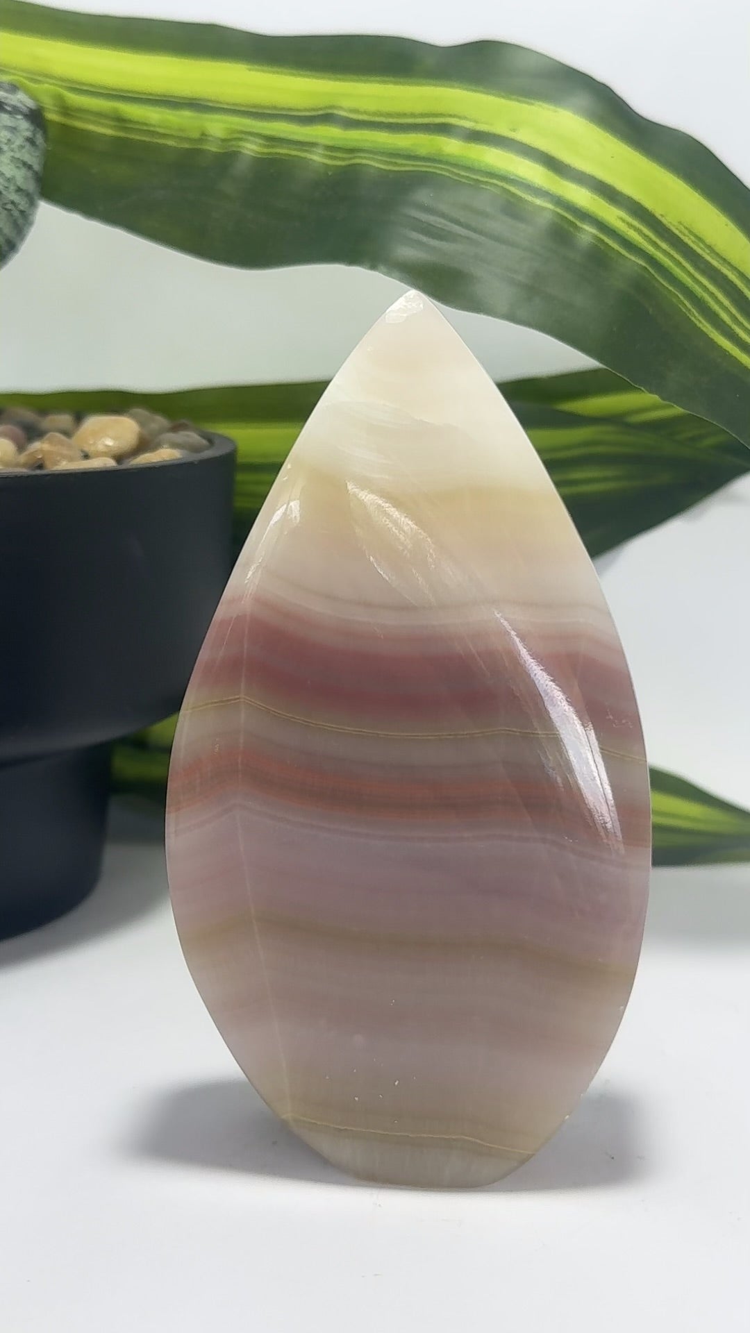 Pink Pistachio Calcite Flame 502g