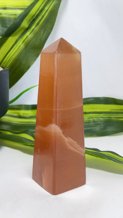 Honey Calcite Tower 348g