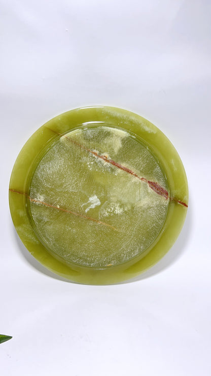 Green Banded Onyx Plate 856g