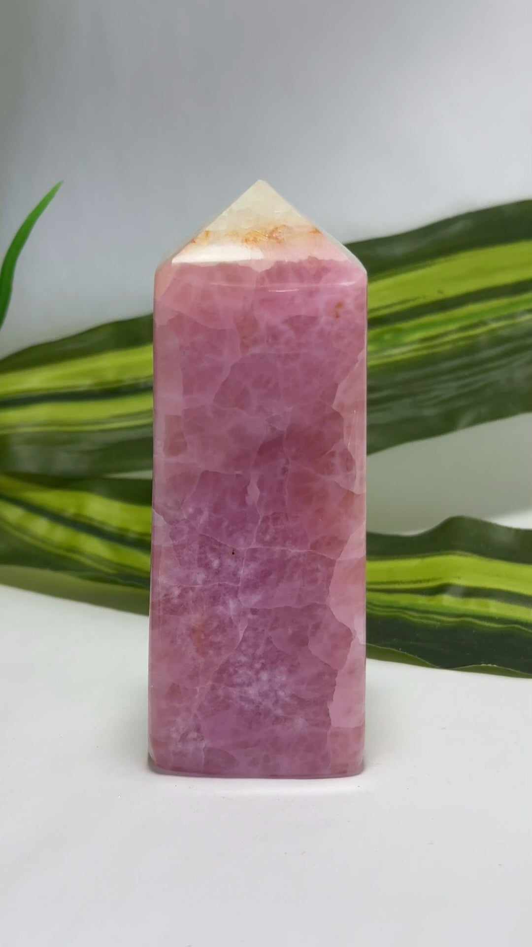 Pink Aragonite Tower 338g