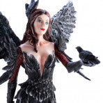 Dark Angel with Crow Figurine