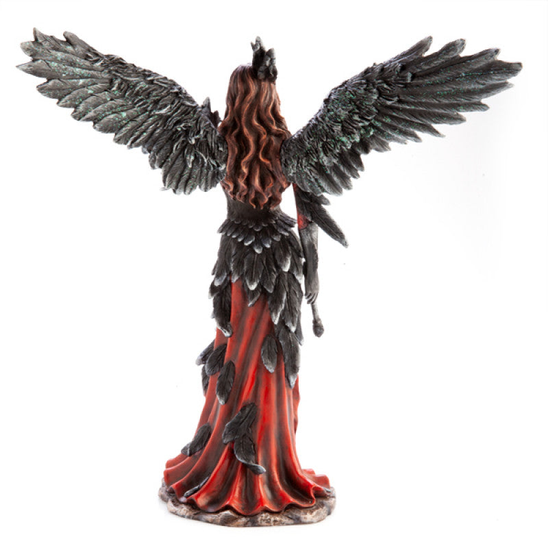 Dark Angel with Crow Figurine