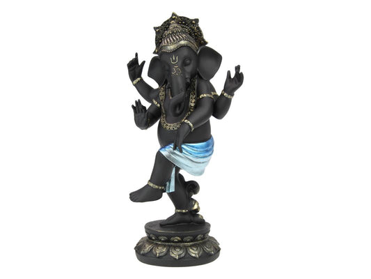 Standing Dancing Ganesh in Blue Finish