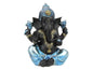 Sitting Ganesh in Shiny Blue Finish