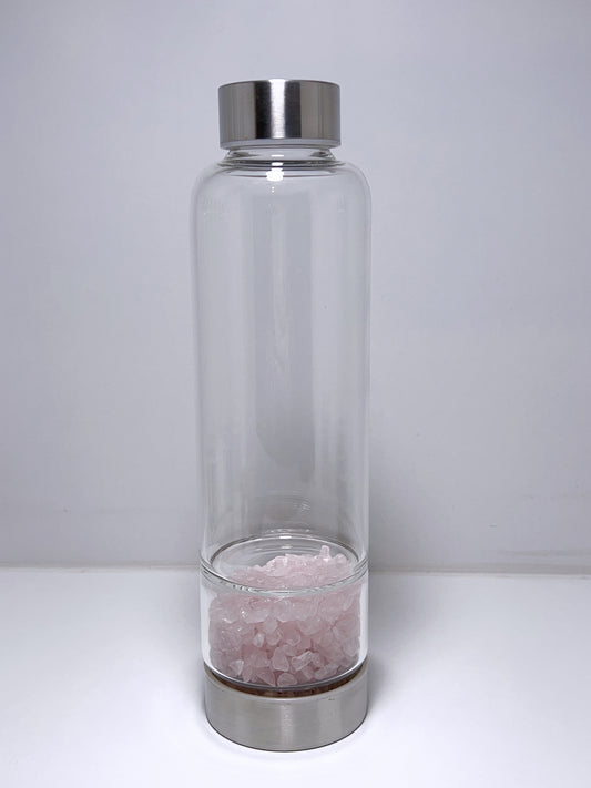 Rose Quartz Chip Drink Bottle