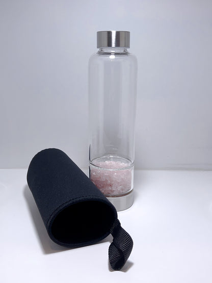 Rose Quartz Chip Drink Bottle