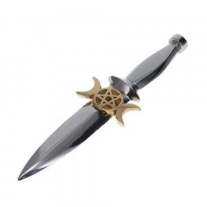 Aluminium Triple Moon Athame 18cm x 3cm