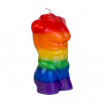 Male Body Candle Rainbow Pride