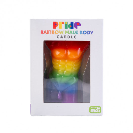 Male Body Candle Rainbow Pride