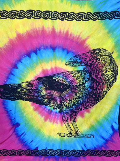 Rainbow Raven Throw