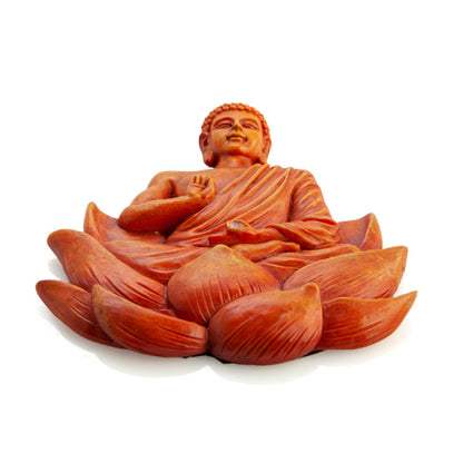 Orange Buddha Incense Burner