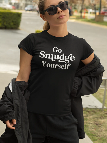 Go Smudge Yourself - Womens T Shirt Black XXLarge