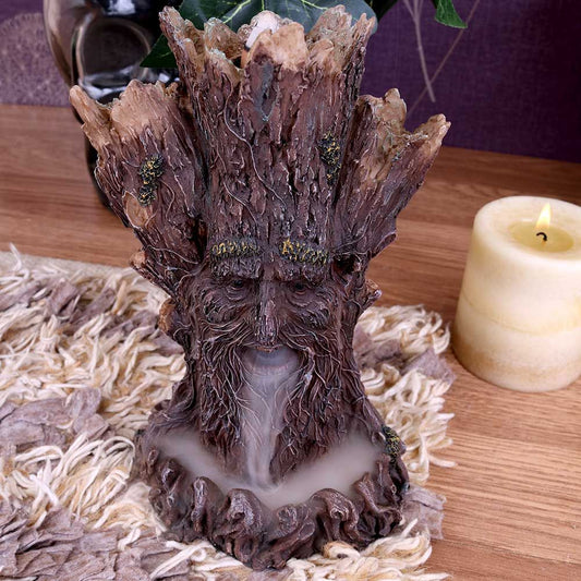 Tree Spirit Green Man Backflow Incense Burner/Tower 19cm