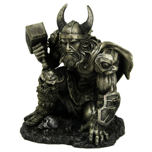 Metallic Norse God Thunder of Thor Figurine 19cm