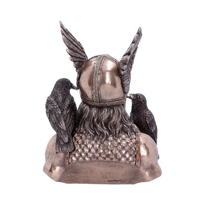 Bronze Odins Messengers Norse God Bust 23cm