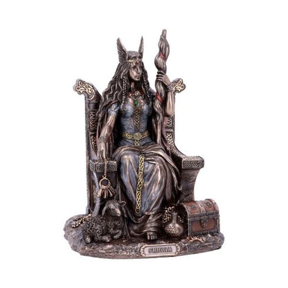 Bronze Frigga Goddess of Wisdom Norse Leader Ornament 19cm