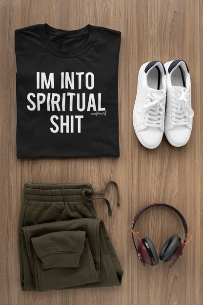 Spiritual Sh*t - Mens T Shirt-Large Black