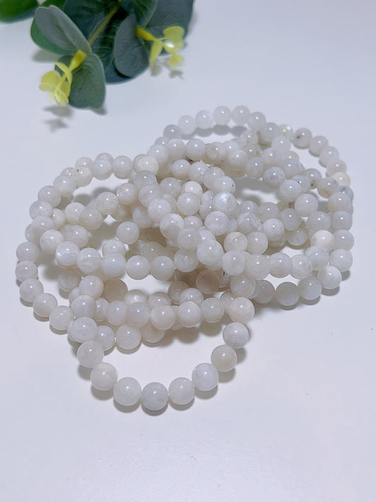 White Moonstone Bracelet 8mm