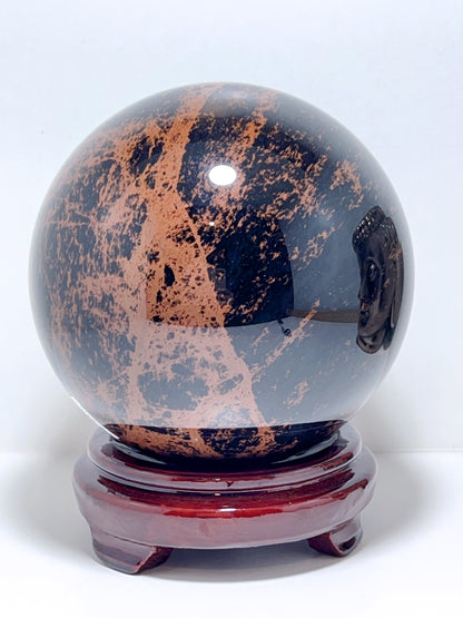 Mahogany Obsidian Sphere 3177G