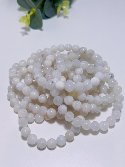 White Moonstone Bracelet 8mm