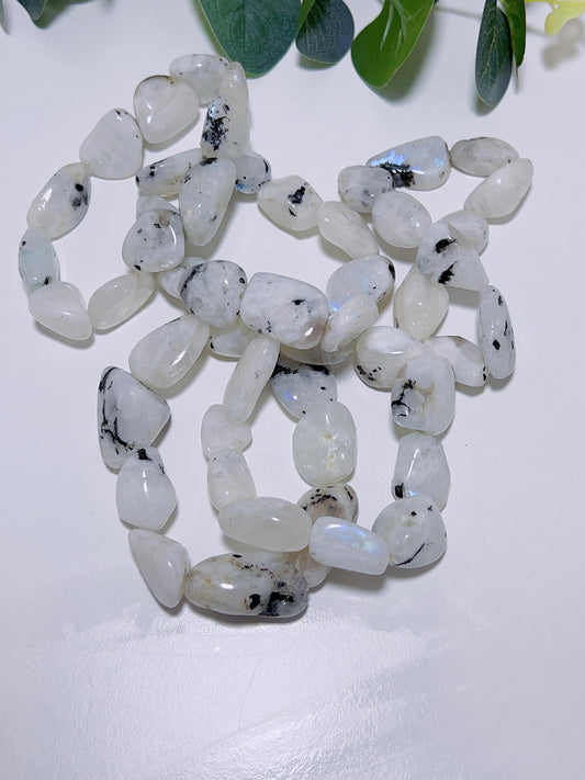 Rainbow Moonstone Chunky Bracelet